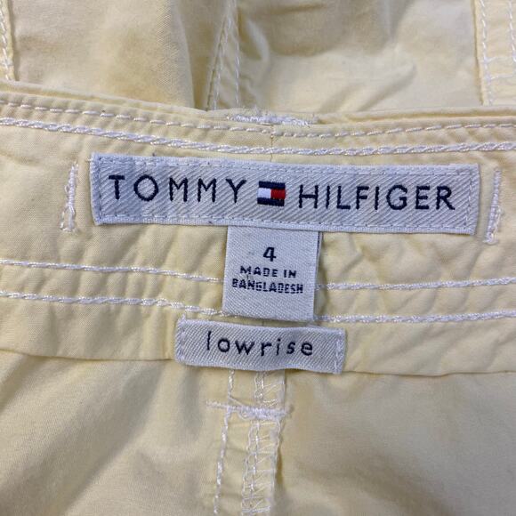 Tommy Hilfiger Y2K Low Rise Carpenter Ankle Pants Womens Size 4 Yellow - Picture 2 of 10